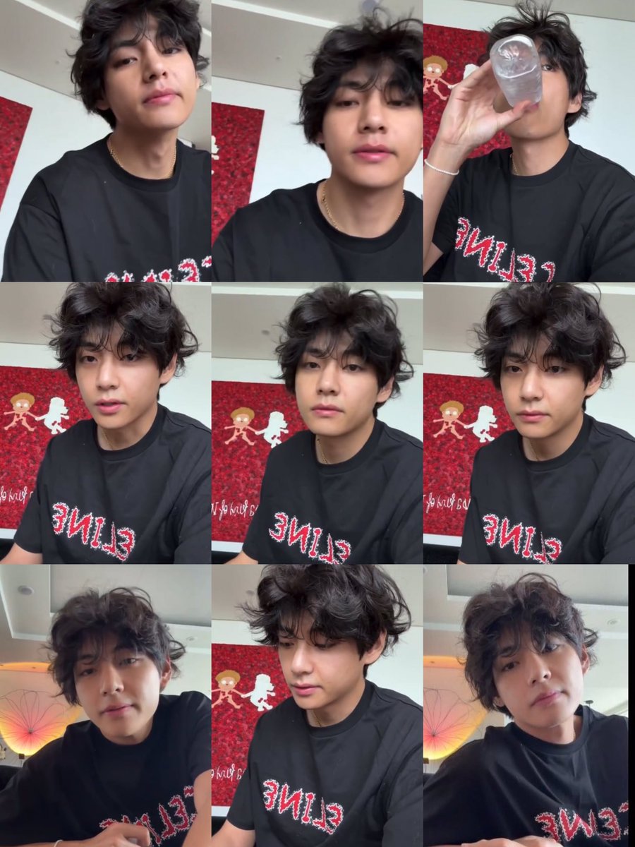 Taehyungimpact's tweet photo. Kim taehyung with his fluffy hair 🥹💕 https://t.co/QzM4GTUMxb