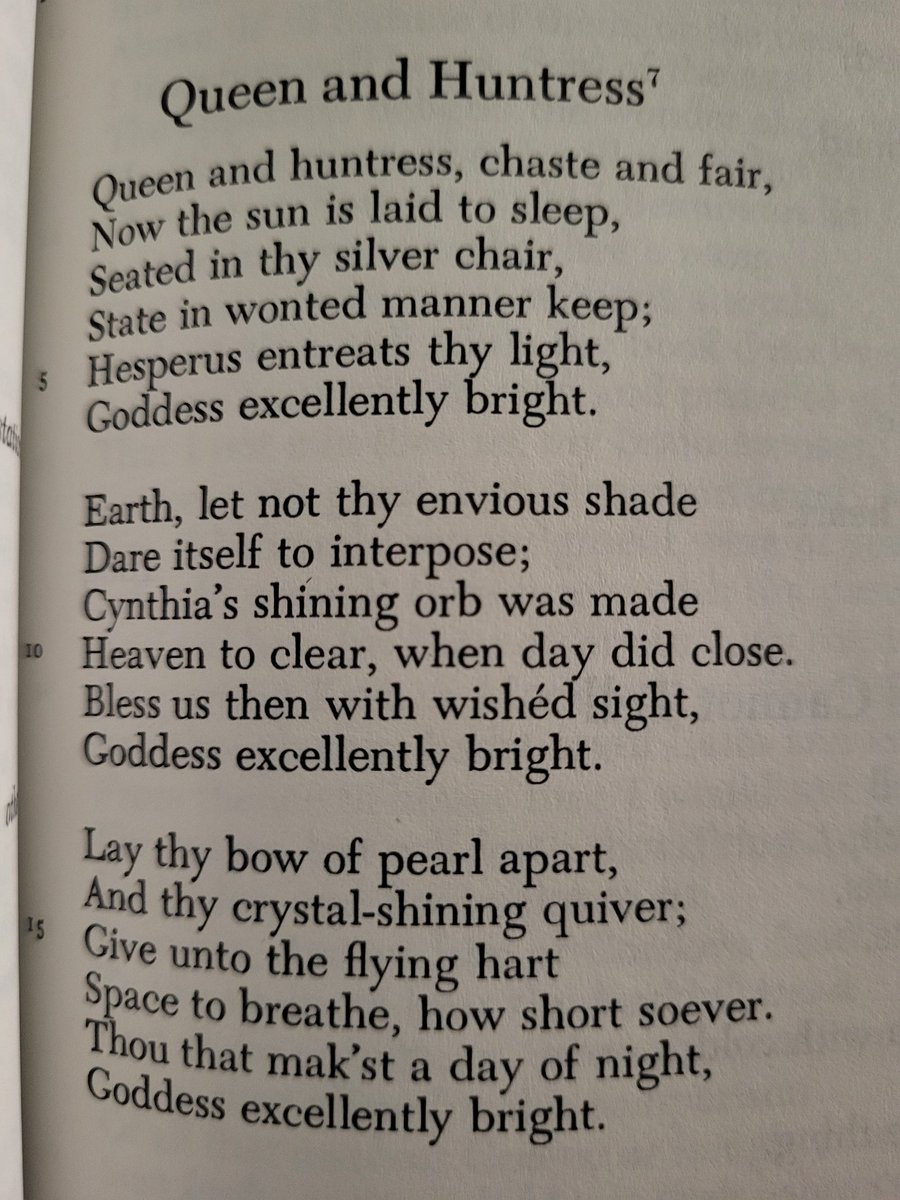 Queen and Huntress #BenJonson 1600 #poetry ✨️