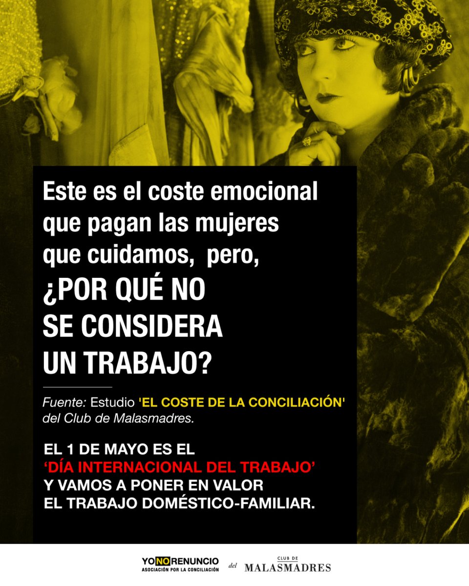 📢El 73% de las mujeres declara sentirse agotada prácticamente a diario por la carga mental de las tareas doméstico-familiares, dato de nuestro estudio 'El coste de la conciliación'.

El 1 de mayo vamos a reivindicar el trabajo doméstico-familiar, no reconocido.

#conciliacion