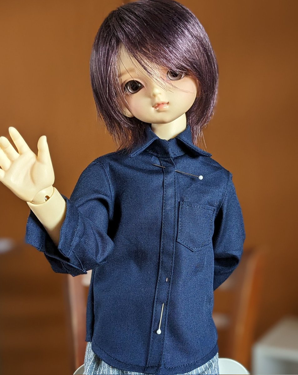AcoApricot's tweet photo. オーダーのネイビーgirl
ホントはもっと濃いお色です

真っ白のスカートとか合わせたら可愛いかも🥰🥰🥰

#MSDDOLL
#msddoll
#SDMDOLL
#sdmdoll
#ドール服
#ユニセックス https://t.co/H6Q5b4it2e
