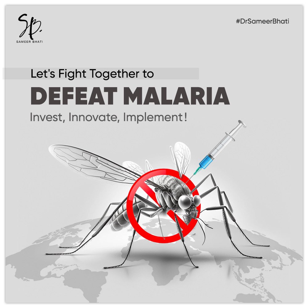 DrSameerBhati's tweet photo. Rising up against malaria, one innovation at a time! Let's invest, innovate, and implement to reach our goal of a malaria-free world. #WorldMalariaDay2023
#TimeToDeliverZeroMalaria #InvestInHealth #InnovateForChange #ImplementSolutions #EndMalaria #HealthForAll https://t.co/NI3EmAE1jb