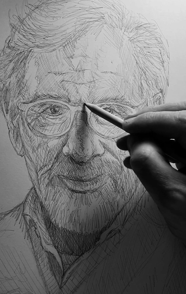 Sketching Spielberg #portraitart