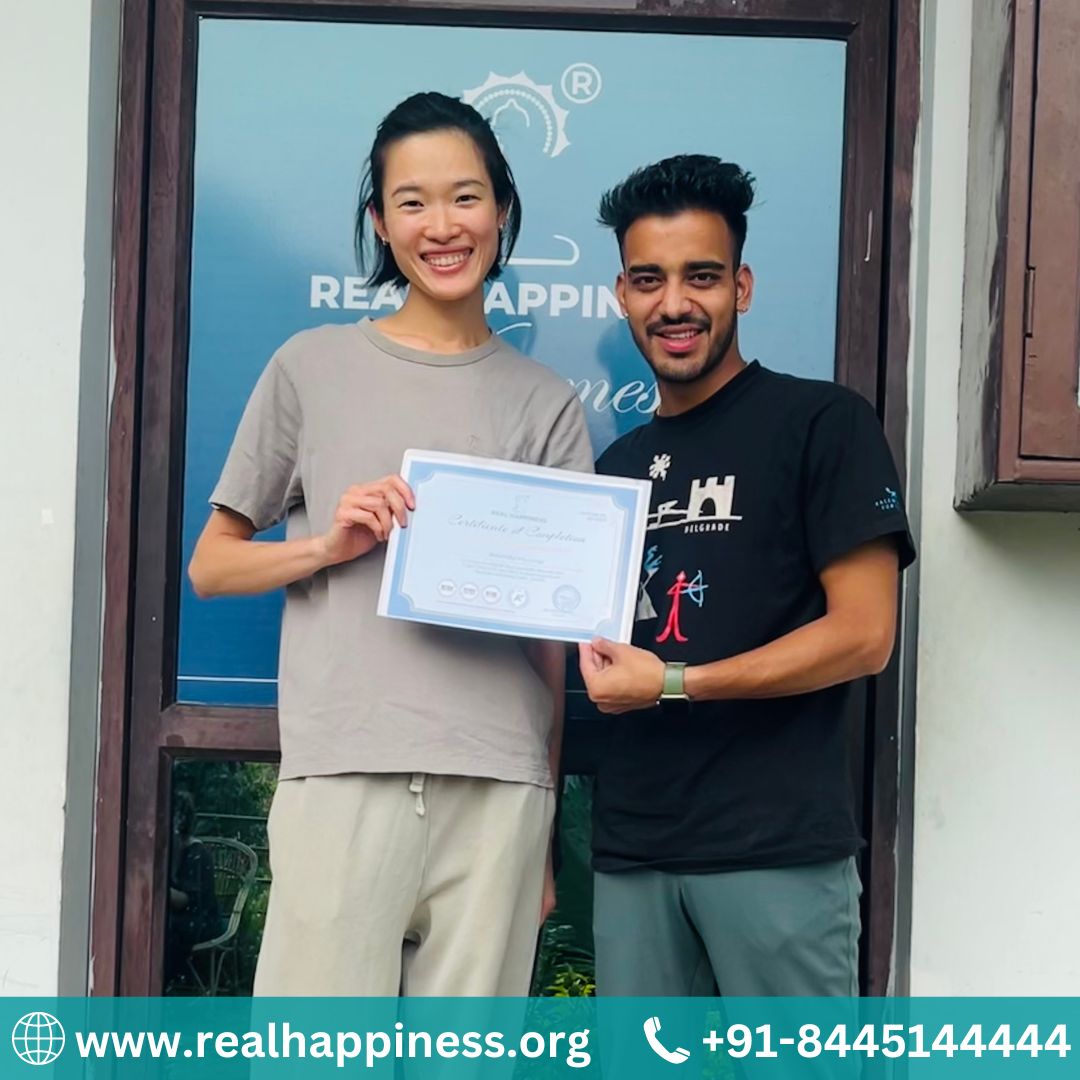 realhappiness_'s tweet image. Congratulations  Wendy Huang on completing the Kundalini Retreat &amp;amp; Nimit Saraf for Silent Meditation Retreat with Real Happiness Ashram, Topovan, Rishikesh. 
WhatsApp: +91-8445144444
Where: Tapovan, Rishikesh, India.
#certificationcourse #yogacityrishikesh #kundalini