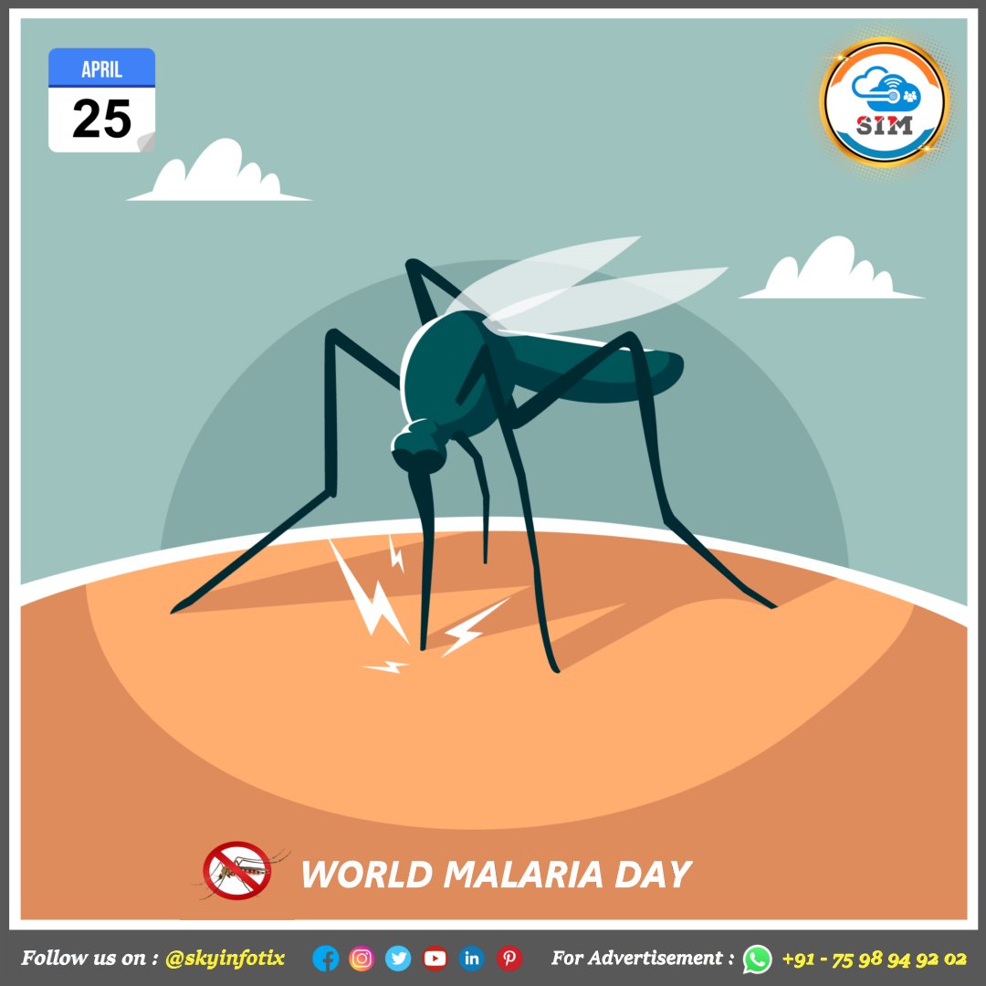 skyinfotix's tweet photo. April - 25 : World Malaria Day
❤️@skyinfotix
#skyinfotix #sim #salem #tamilnadu #india #english #advertising #marketing #promotions #viralpost #world #worlmalariaday #viralposts #malaria #specialday #quotes #englishquotes #todayposts♥️ #likesforlike #instagram #day #postlike https://t.co/87dnqi6fuj