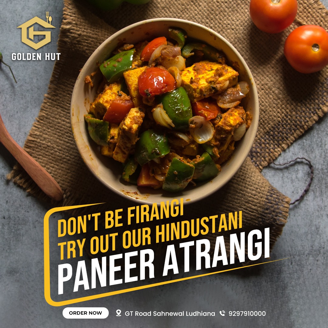 GoldenHut3's tweet photo. Ready for something unique and flavorful? Look no further than our Paneer Atrangi - a colorful and delicious twist on a classic paneer dish.

Don't be Firangi, try it now!

#PaneerAtrangi #ColorfulTwist #DeliciousFlavors #ClassicPaneer #IndianCuisine https://t.co/dXyRz9v0L4