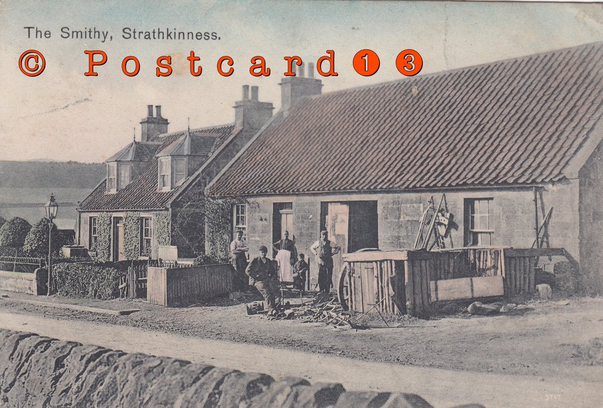 postcard13's tweet photo. Strathkinness 
The Smithy in the Main Street, serving the village and the rural farming community of Strath’, farm implements repaired, wheels sorted, horses shod, all things metal made good.

#Fife

#Strathkinness https://t.co/c2sNUYbp2x