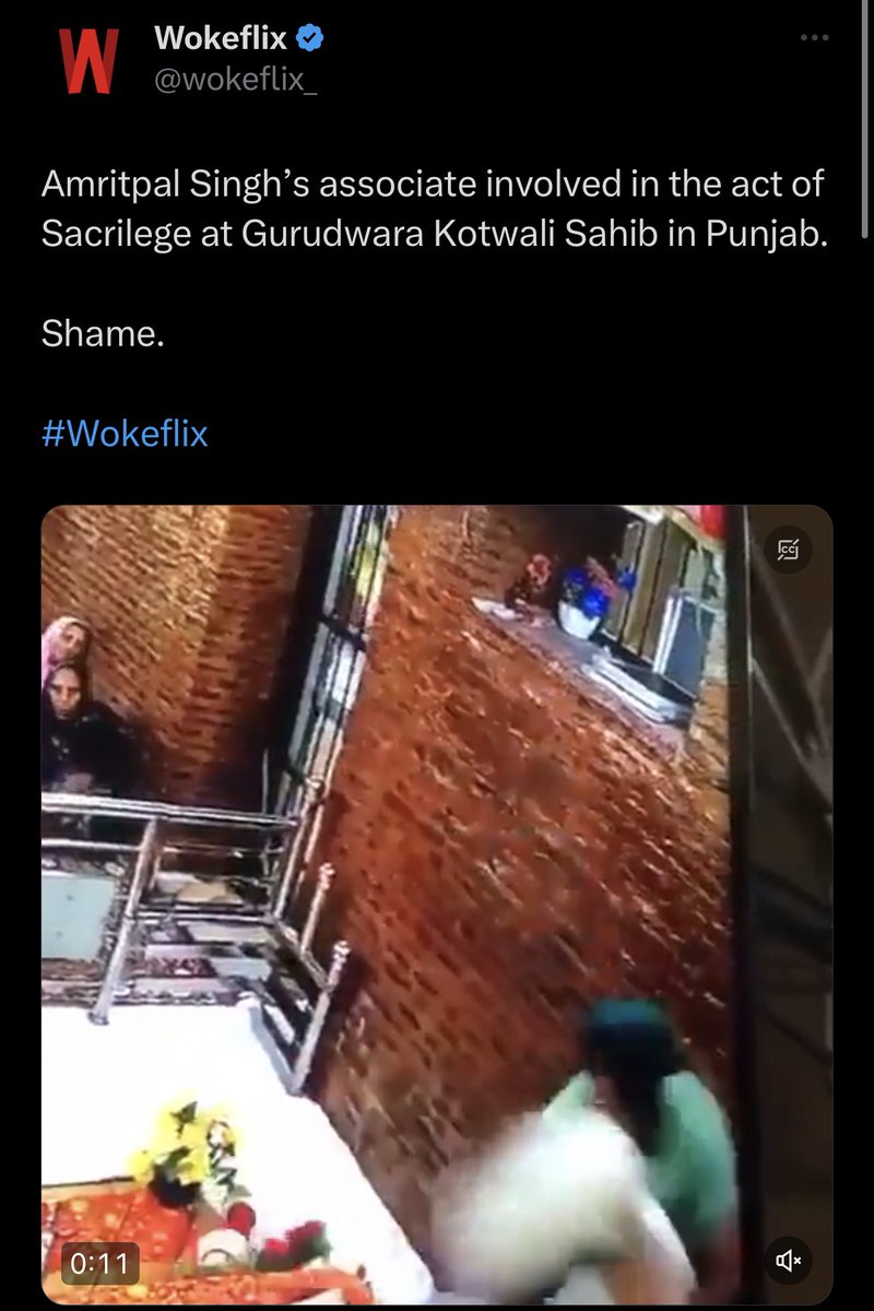 HVSBanwait's tweet photo. If this tweet by @wokeflix, an anonymous account with 50k followers, can’t be counted under rumour-mongering or disturbing communal harmony, then the #FakeNews drive of @PunjabPoliceInd is just farce and very selective.
There is certainly a 'method to this madness' in #Punjab. https://t.co/2ZCO3vII36