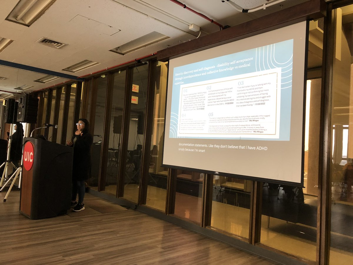 UICEngagedHuman's tweet photo. Our Spring 2023 EHI Student Showcase was a success! Seven EHI Scholars showcased their research projects and we celebrated our graduating seniors. https://t.co/pXHm7xUNGU