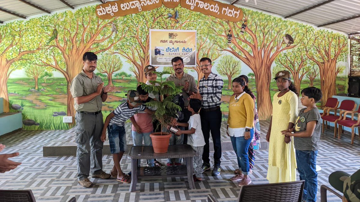 ZKarnataka's tweet photo. Zoos across the state under #ZAK conduct conservation oriented #Summercamps as part of #Connect to Nature Conservation Education programme. One such camp @GadagZoo https://t.co/tqFYwSUjLN