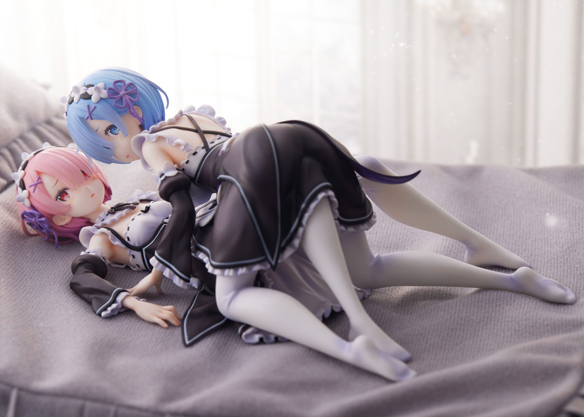 furyu_hm's tweet photo. ＼ 明日・予約締切！／
『ラム&amp;レム 1/7スケールフィギュアセット』
予約締切は明日（5月12日）！

仲良し姉妹の二人がじゃれ合う様子を繊細な造形で表現！
鬼がかった可愛さの「ラム&amp;レム」を是非お手元に

<完全受注生産>
予約締切：5月12日 23:59 ⇒ https://t.co/4S8eHENT6Z

#リゼロ #FURYU #FNEX https://t.co/1Ht1QUrnZn