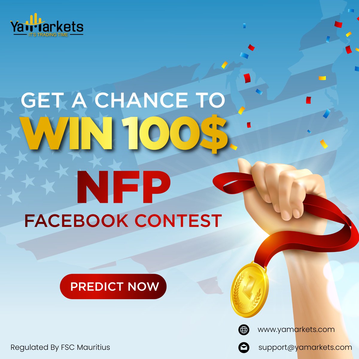 markets_ya's tweet photo. YaMarkets is back with our monthly NFP contest!
Share your predictions with us below in the comment section and stand a chance to win $100 dollars from us.

#NFP #Contest #PredictAndWin #NFPContest #YaMarkets #Forex_Analysis #TrustedBroker #ForexTradingPlatform https://t.co/Dto8LLCNld