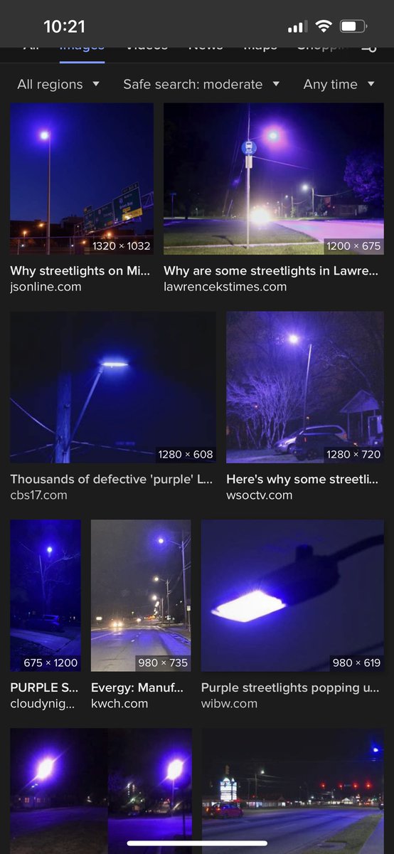 casper101😆 on Twitter "Thousands of defective ‘purple’ LED street