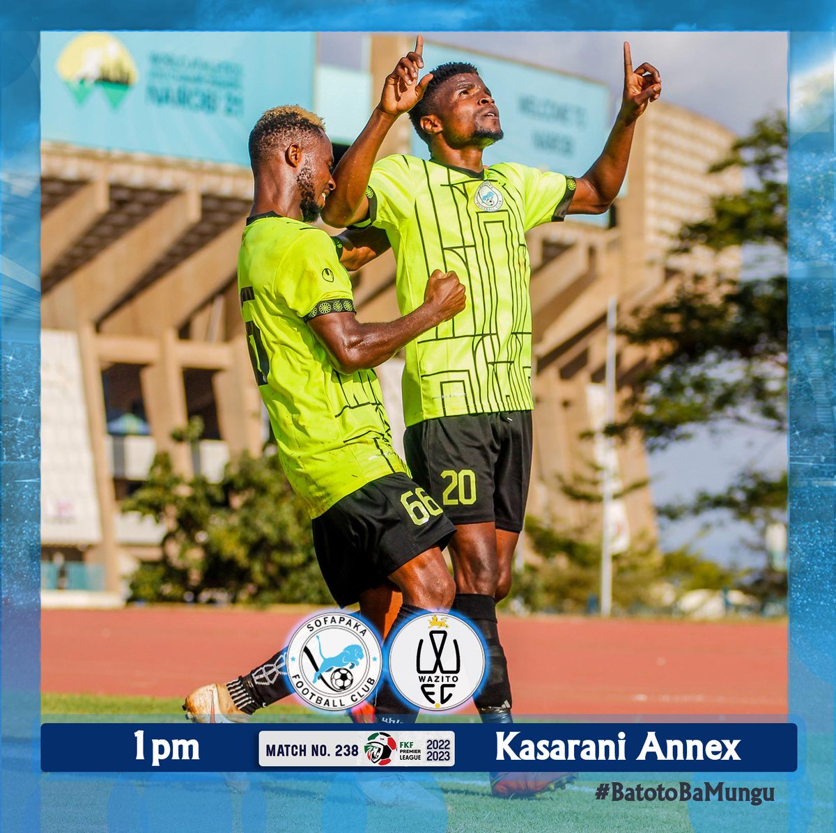 🚨MATCHDAY

⌚An early kickoff awaits this afternoon

📌Join us at Kasarani Annex for today's match against @wazitofc

<a href="/OyandoRonny/">Ronny Oyando</a>

#BatotoBaMungu