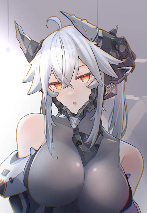 アイコン用に書いたM004とオマケの画像#うちの子#M004#メカ娘 