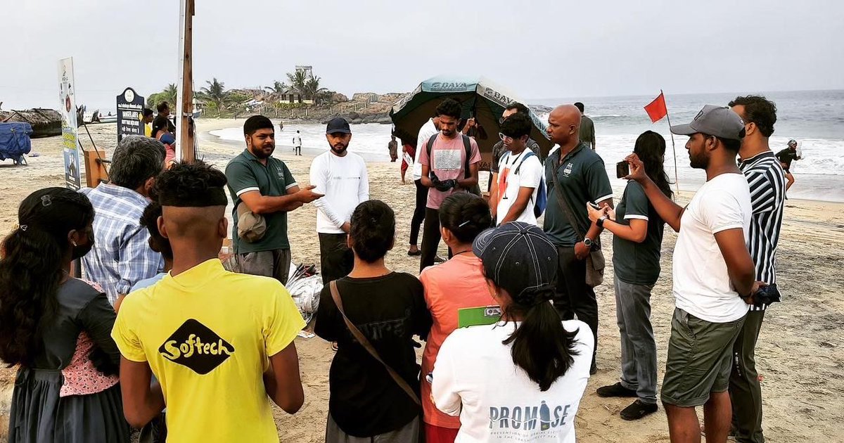 ProjctPromise's tweet photo. The #PROMISE team in association with Positive Change for Marine Life began the #EarthDay2023   celebrations, along with 45 other volunteers by conducting a #beachcleanup at #kovalam on 22nd April 2023.
@EU_in_Sri_Lanka 
@switchasia https://t.co/aQrr3V97hP
