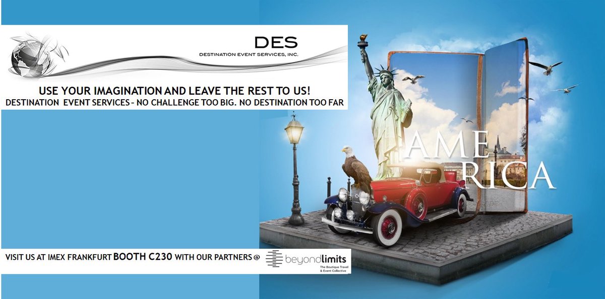 DESNEWYORK's tweet photo. Come visit us at IMEX Frankfurt and let your imagination run wild. 

Make an appointment here and we will take of everything else. 

https://t.co/kTp1xiIFCi https://t.co/2QThsYAf6B