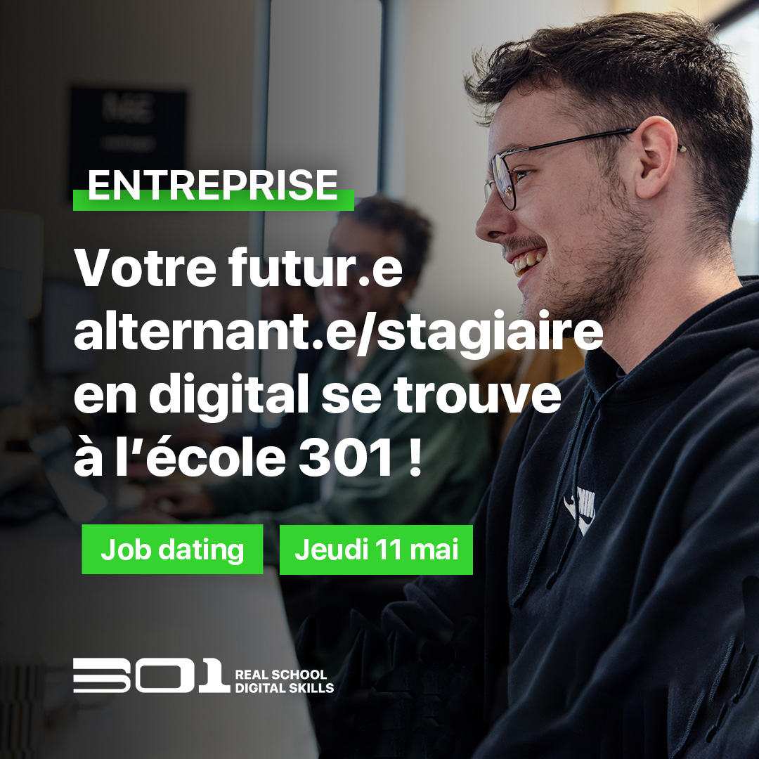 Stage_301's tweet photo. Ne cherchez plus !

Votre futur(e) alternant(e) spécialisé en marketing digital se trouve à l'école 301 !

Venez rencontrer votre future recrue le 11 mai de 16h à 20h dans nos locaux à Cesson-Sévigné ➡ https://t.co/0xsvFol9sE

#jobdating #alternance #entreprise #digital #rennes https://t.co/jN0aZs5Udo