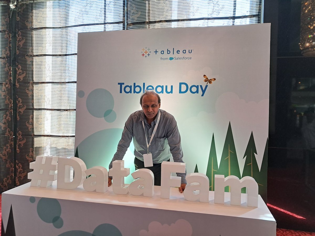 nirajindia's tweet photo. #TableauDay
#DataFam
Tableau data analysis is foundation for the growth of any organization as only through data modelling only direction can be predicted
Tableau Day is happening at Sofitel, BKC by Salesforce. MUMBAI https://t.co/US7OQa7hJO