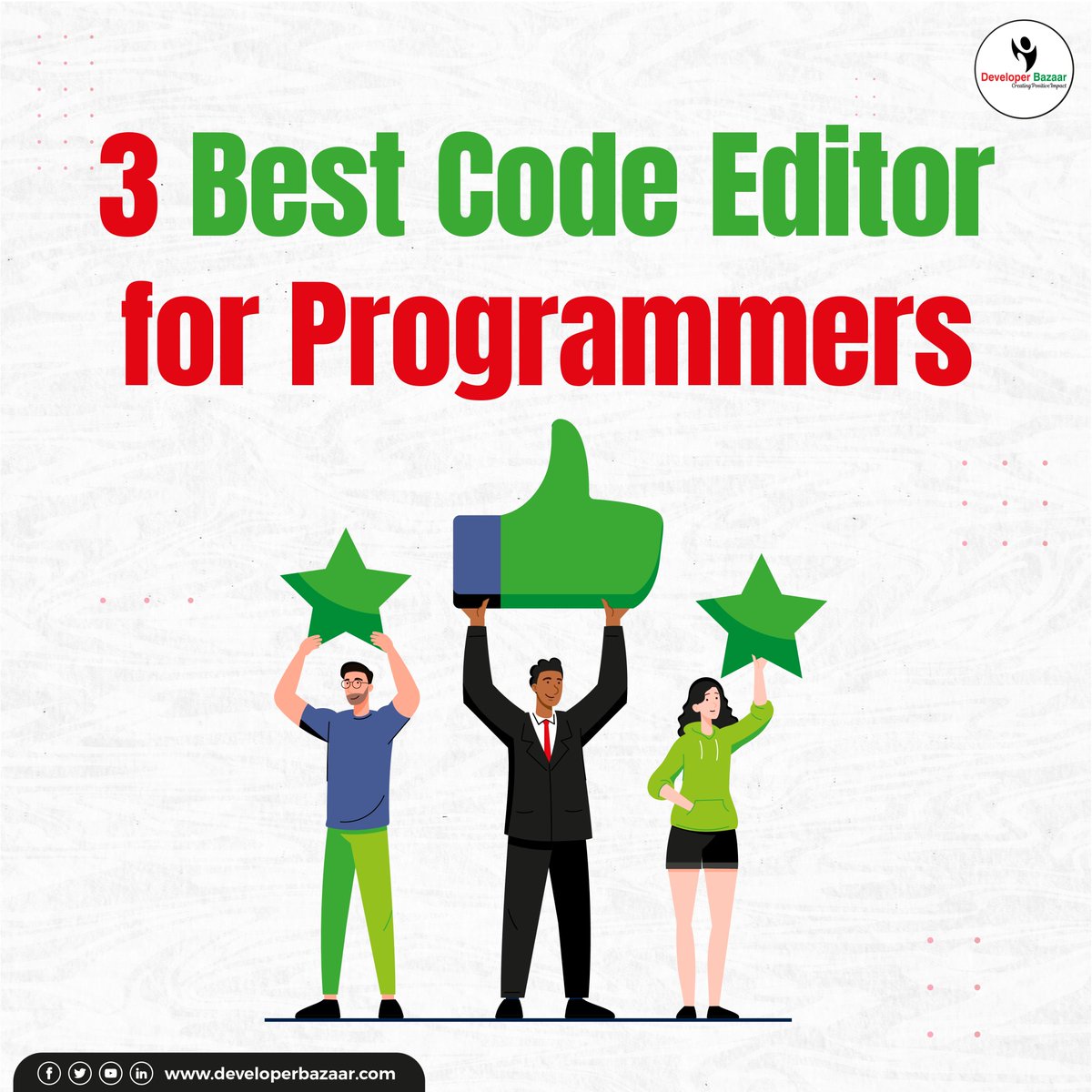 developerbazaar's tweet image. 3 Best Code Editor for Programmers

✅Visual Studio Code
✅ Atom
✅Sublime Text

#Code #Programmers #DBTech