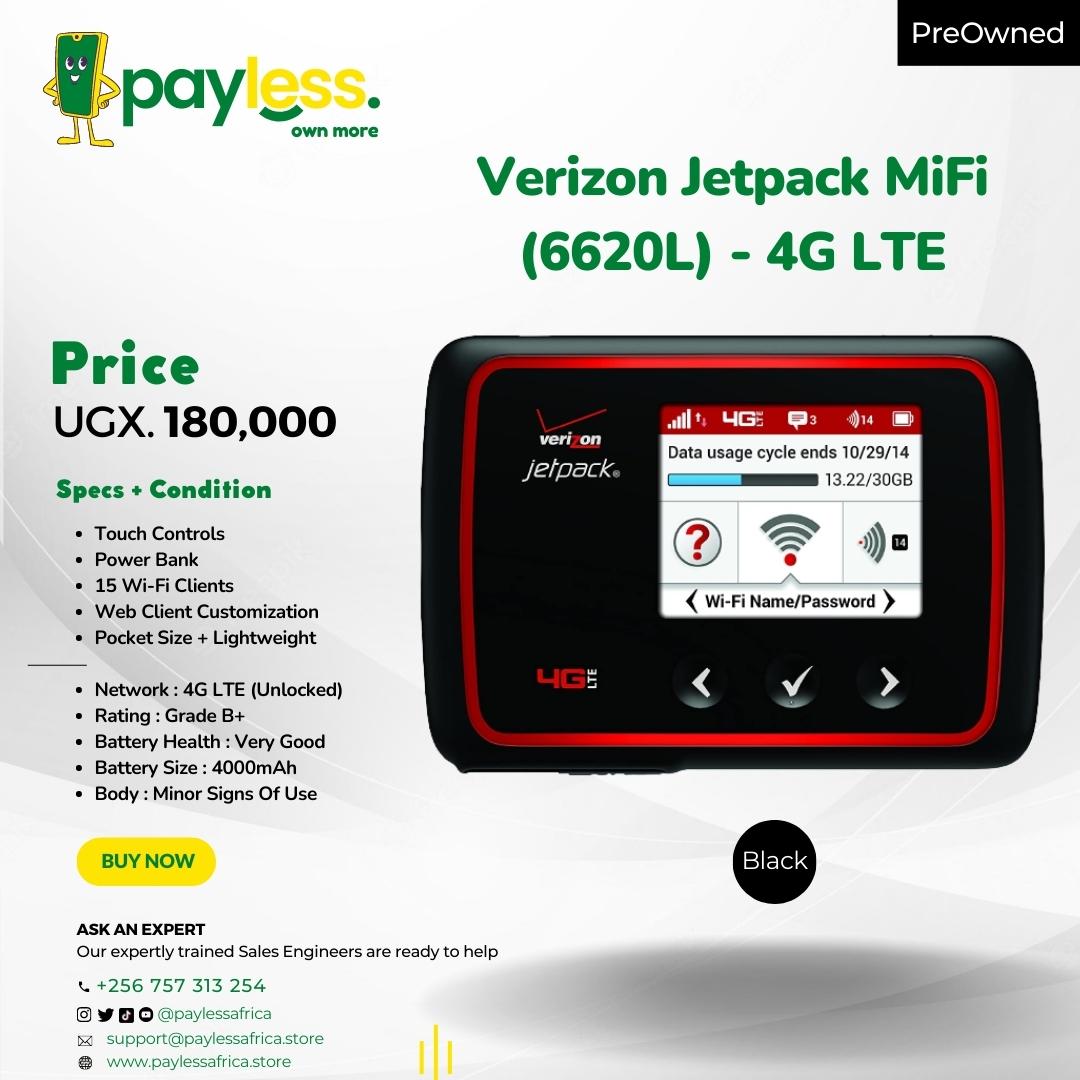 paylessafrica's tweet image. VERIZON JETPACK (4G) | 180,000/-UGX | ORDER NOW | buff.ly/3npKgec | #PaylessOwnMore 💚