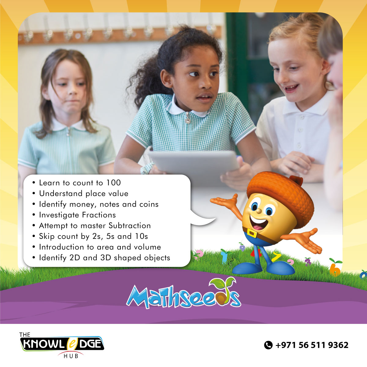 Knowledgehubdxb's tweet image. Lessons 51-100 of the Mathseeds Program include the following curriculum and is suitable for year 1 Math students. Detailed overview of the Mathseeds Lessons are enlisted here: knowledge-hub.com/mathseeds/ 

#Mathseeds #OnlineMathResources #eLearningPlatform #math #mathematics