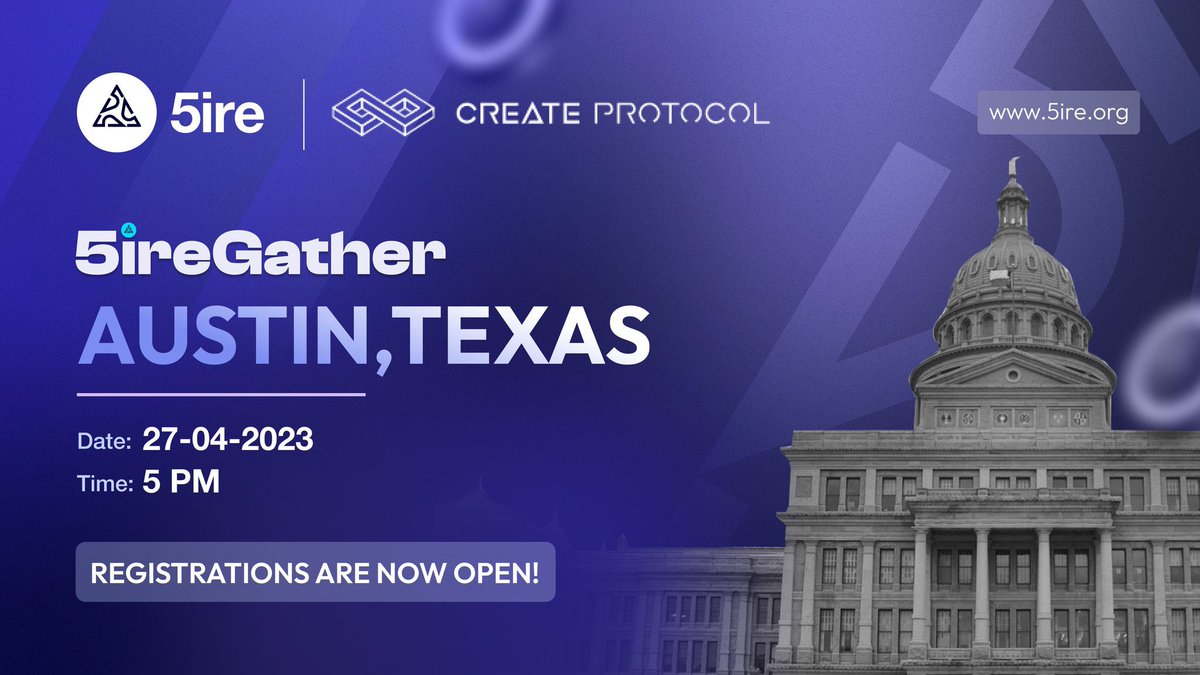 Rahul_2503's tweet photo. Join @5ireChain and @CreateProtocol!
at 5ireGather in Austin featuring
Rub shoulders with industry leaders and experts as they delve into innovative ideas and cutting-edge technology.
#cryptomeet #Crypto https://t.co/zxokbIkIEz