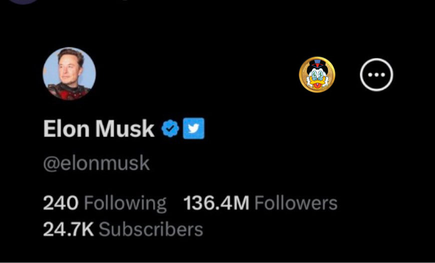 RichQuack's tweet photo. JUST IN: In a recent tweet, @elonmusk discloses that he has 24.7k subscribers, translating to nearly $10,000,000 in monthly earnings.

#RichQUACK $QUACK #ElonMusk #TwitterSubscriptions