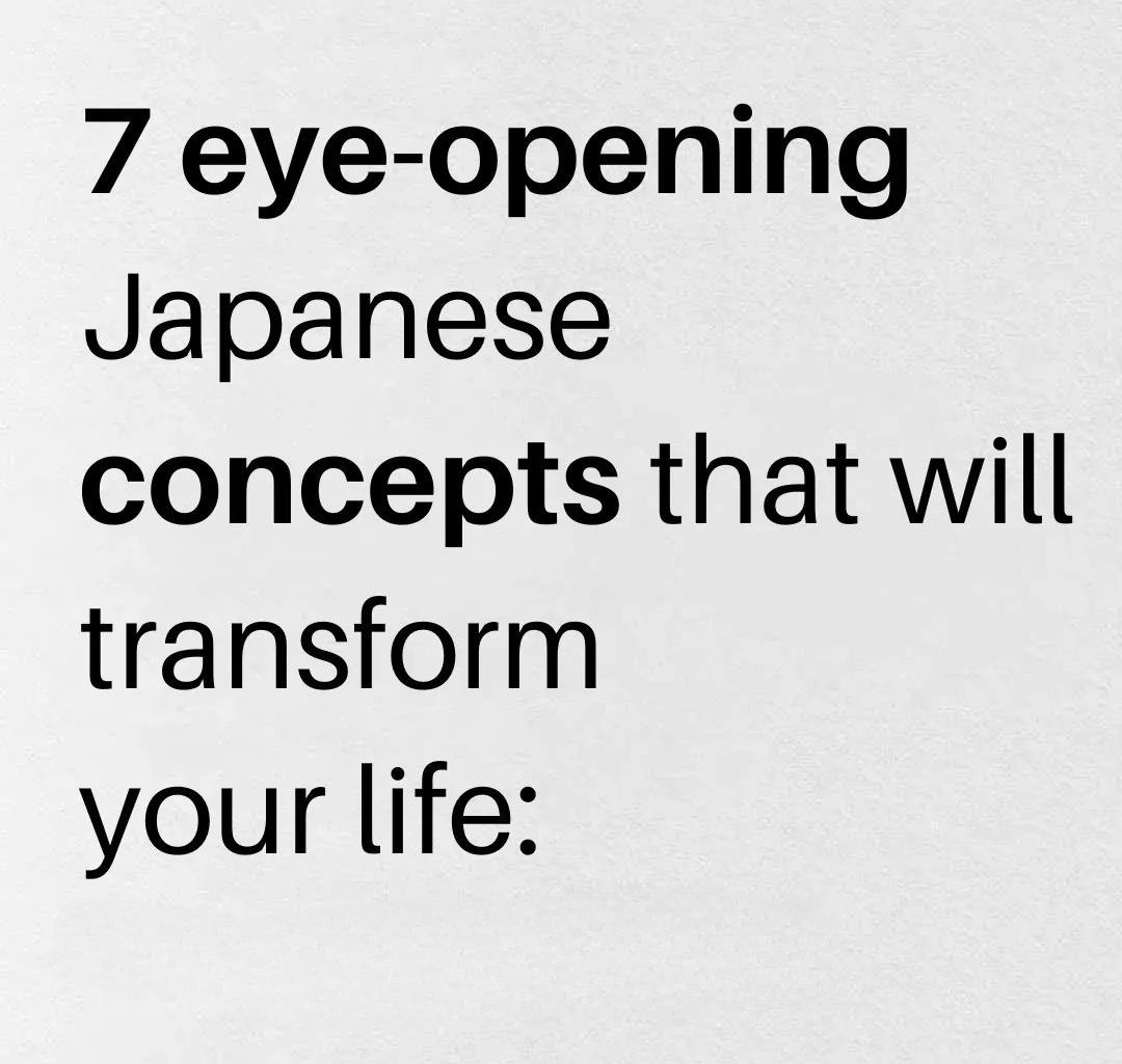 Japanese Concepts to Understand Life. 
-Must Read-