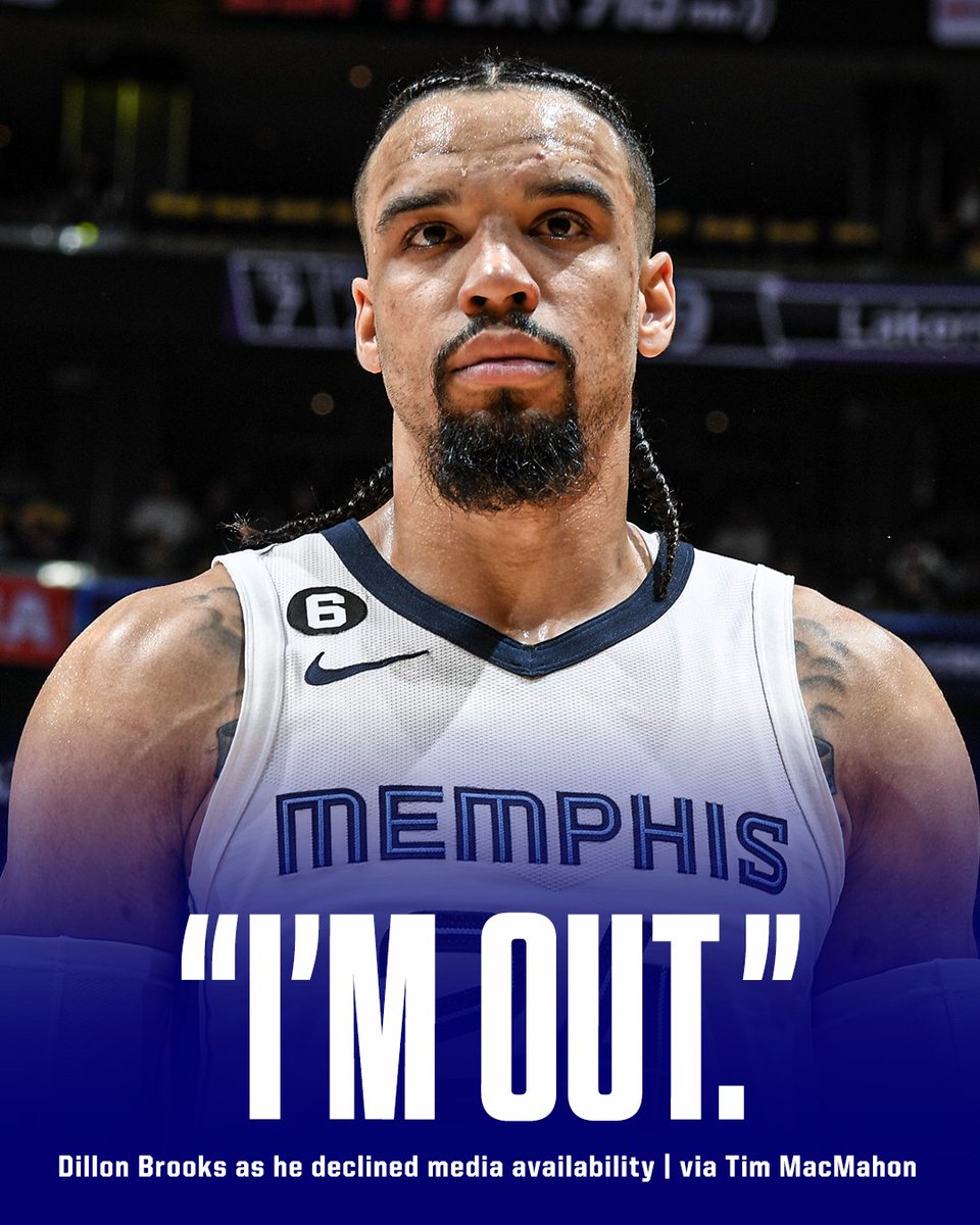 SportsCenter's tweet image. Dillon Brooks declined to speak to the media after the Grizzlies Game 4 loss.

(via @espn_macmahon)