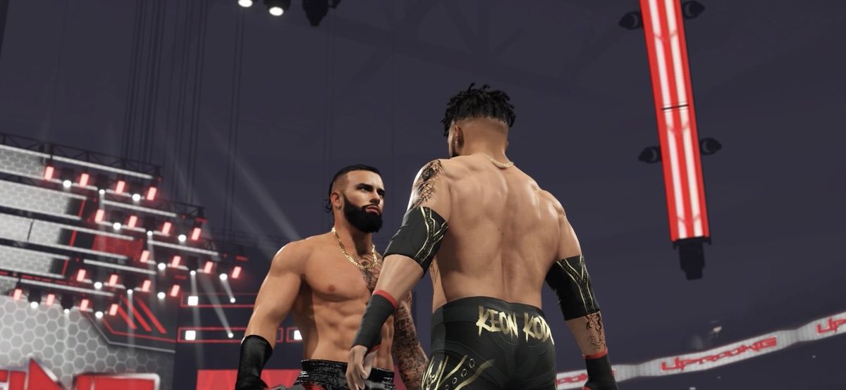 Part 1: uprising highlights: Keon the United States champion came out to talk about who his opponent going to be .. but Kyle hayes student of David rude came out interrupted , did his bori spike but that’s not the only thing he do