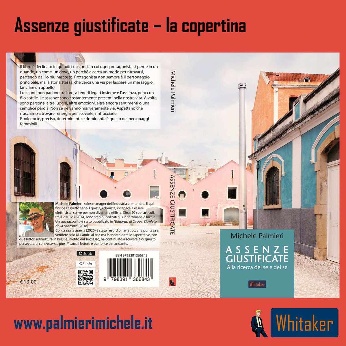 La copertina di Assenze giustificate su
palmierimichele.it/libri/
#whitakeracademy #whitaker #whitaker_team #michelepalmieri #conlaportaaperta #assenze_giustificate #storytelling #capua #racconti #raccolteracconti #amazon #kindle #kindleunlimited #libri #libro #book #books