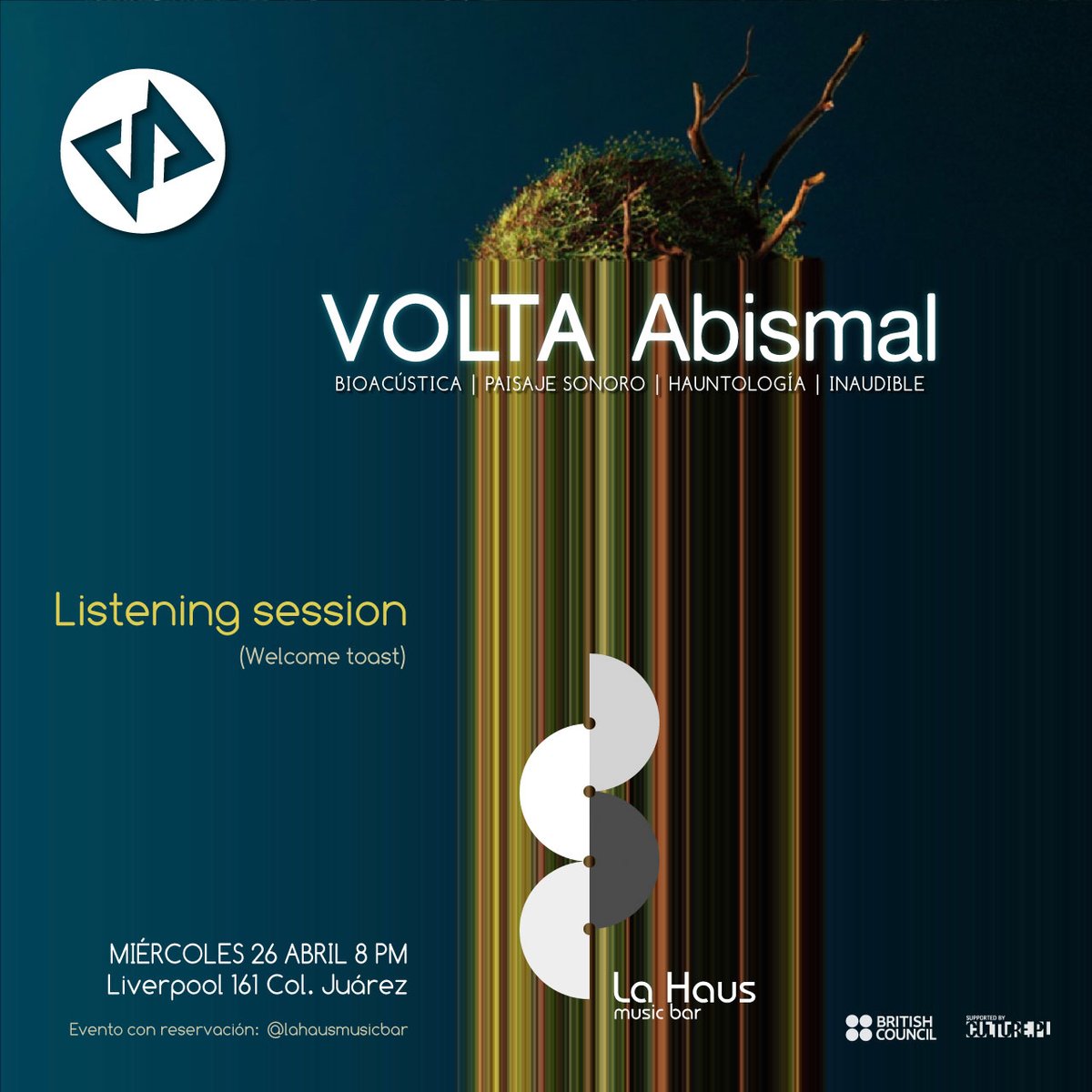 volta_mx's tweet photo. Este próximo miércoles 26 de abril una sesión de escucha previa al festival Internacional Volta Abismal.  Escucharemos algunos de los vinilos de las recientes producciones de  los artistas del festival y tendremos algunos ejemplares a la venta. ¡No se lo pierdan!! https://t.co/RElLnK5ShY