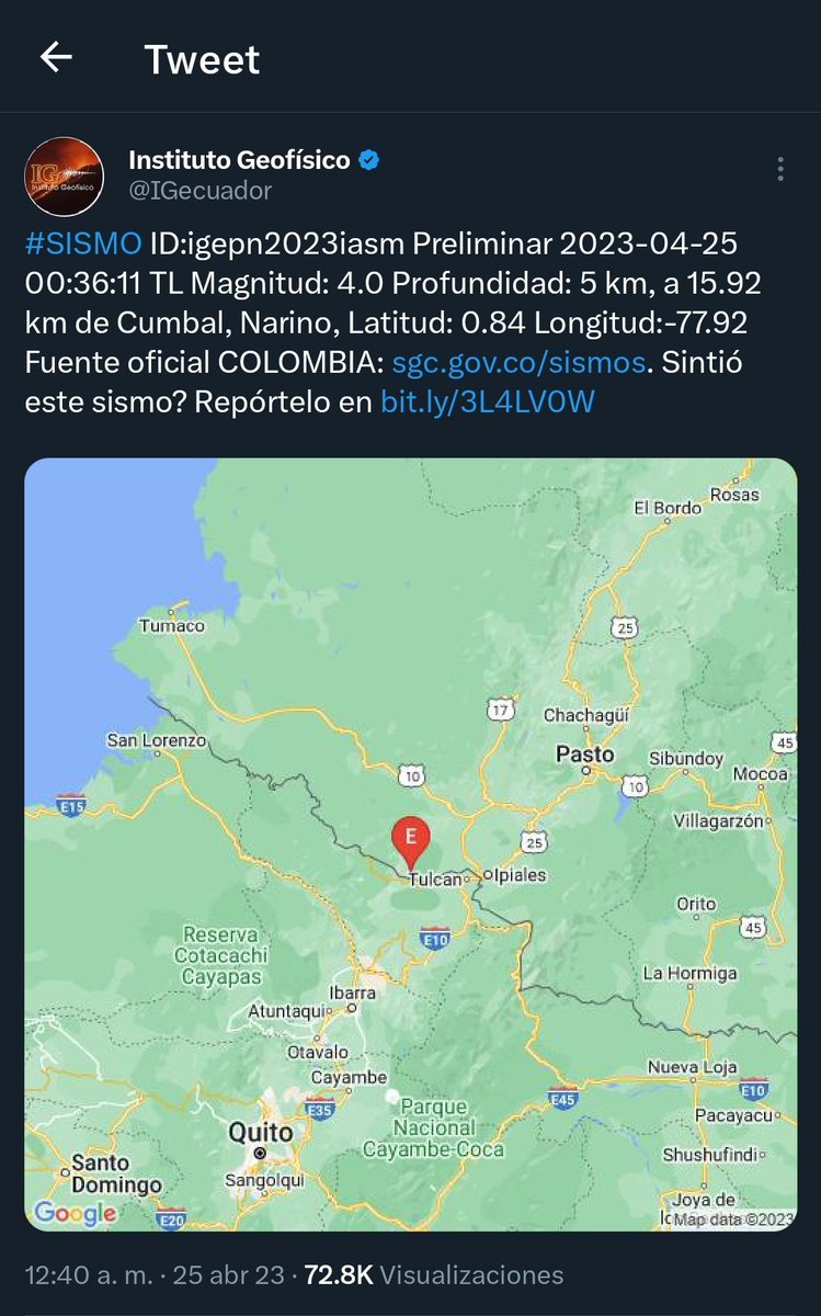 mariooooomg's tweet image. Entonces fueron 2!!! 😱 #Temblor #Sismo #Guayaquil #Balao #Tulcán