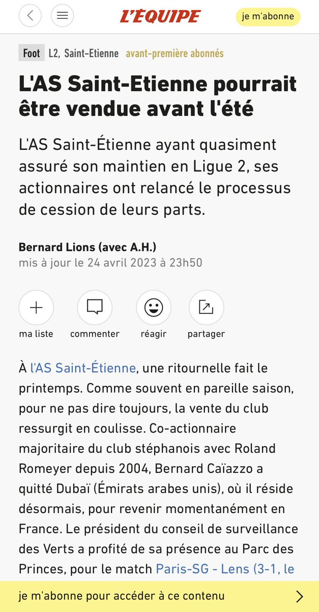 AmauryblancOl's tweet photo. Ça ce serait bien car, sait-on jamais, si tu as un St E fort, un PSG + OM forts et que nous on redevient forts alors ça pourrait faire une sacrée Ligue 1 ! Mais yes on y est pas encore haha ! 😅 Ça se trouve par exemple le repreneur de St E va couler le club on sait pas hein ! 😁 https://t.co/KblDTf5C5v