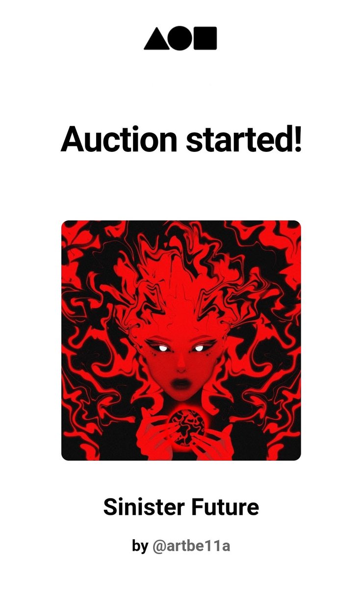 Oh finally 😭 Good morning fam 😻🔥

Auction Started..!!!  🔥🔥
          
           - Sinister Future - 
                   
                   Current Bid = 0.15 Ξ
                                 by @thepear00
Thank you for seeing my art 🥹😻

🔗 in comment ⤵️