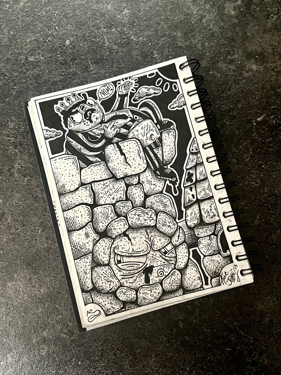 A very detailed work sketch finished! 😁 I call this piece A big Burgdon 😂 #art #illustration #design #drawing #penart