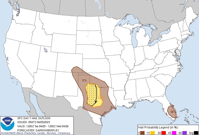 wheelieweather's tweet photo. Day 1 SPC out look. Hail driven slight risk over central Texas #SanAngelo #Kileen #WichitaFalls #Waco 5% elevated tornado threat 5% large hail threat with slow moving super cells that develop ahead of the dryline in place tomorrow. #txwx #okwx #wxtwitter https://t.co/uZ1reY5F0m