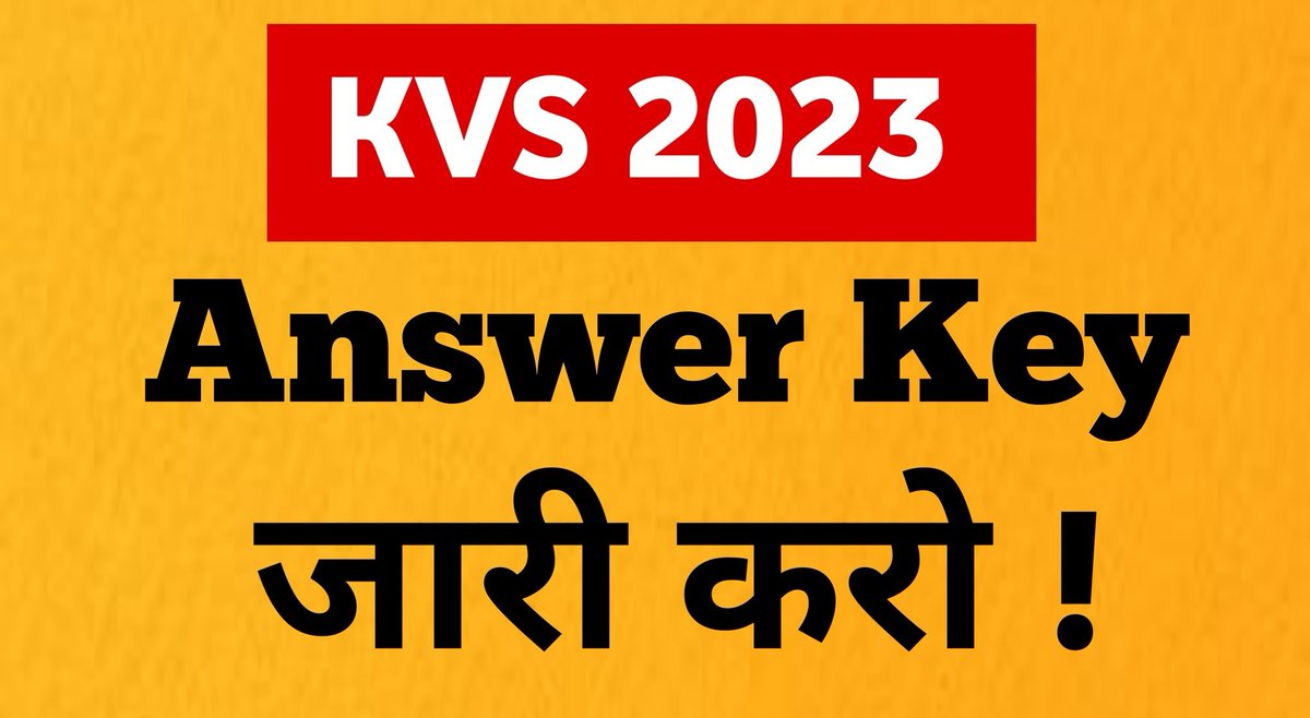 arpitpandey76's tweet photo. #KVSANSWERKEY
Dear @KVS_HQ ,If you have not been able to release the final answer key of KVS_PRT till now, when will you be able to give the result?
#KVSANSWERKEY
@EduMinOfIndia @cbseindia29 @DrRPNishank @RohitVaidwan25 @himanshiiisingh https://t.co/gVWSu0fSgp
