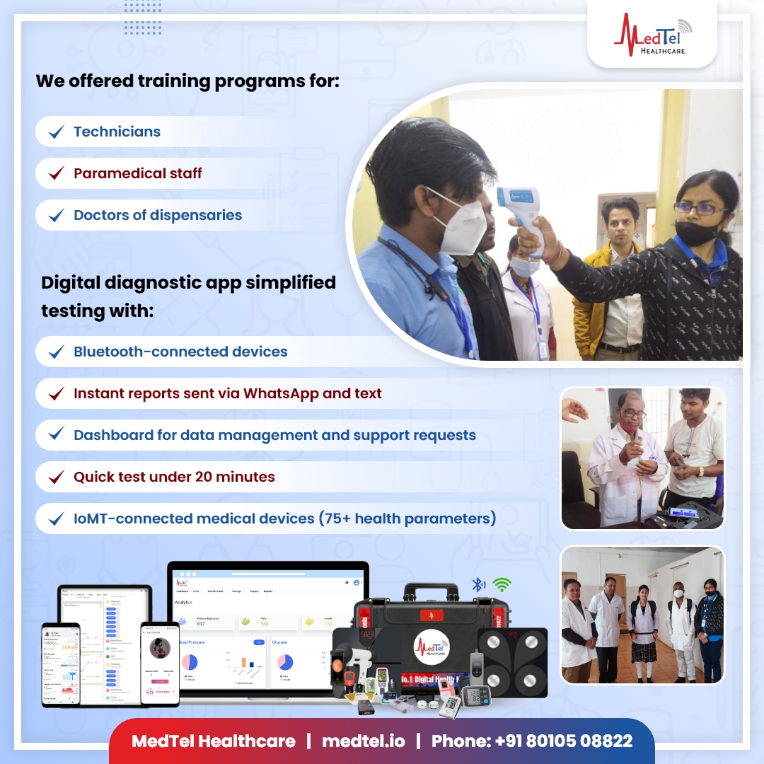 MedTel_Health's tweet photo. Join us in shaping a smarter future for healthcare with our innovative solutions!
Introducing our Advanced Digital Diagnostic Services for Mining Areas.
#DigitalDiagnosticServices #HealthcareInnovation #SmartFuture #MiningAreas #AdvancedTesting #Efficiency #DataManagement https://t.co/BZ8VVkeN6Y