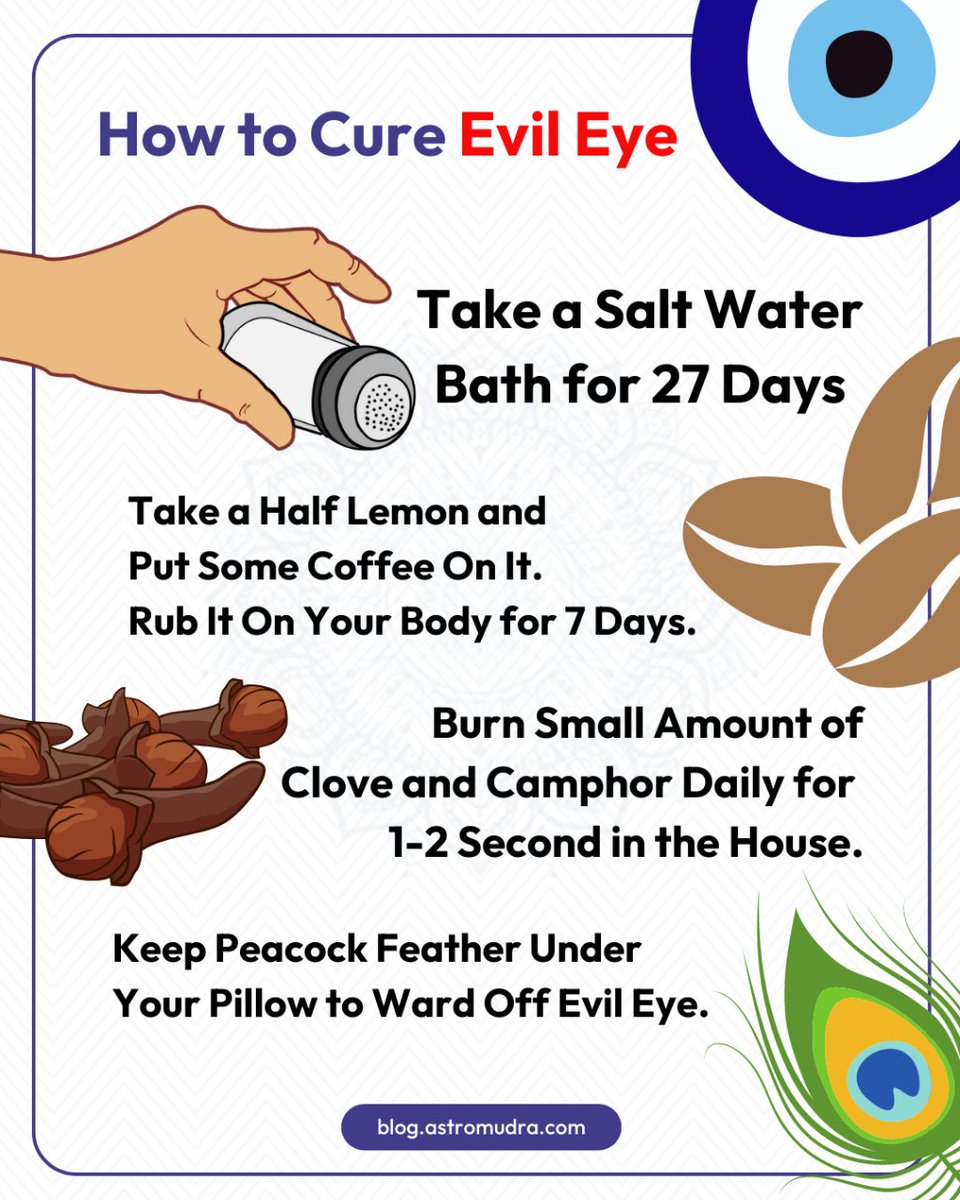 'Protecting myself from the evil eye with these tried and tested remedies! 🧿🙅 #astromudra #astrology #astrologers #India'

#goodvibes #evil #protection #nazar #evileyes #maldeojo #evileyeprotection #evileyecharm #charms #evileye #positivevibes #peace #selflove #god #selfcare