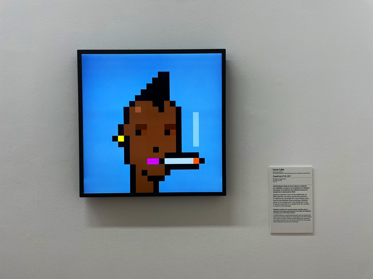 Cool to see punks on prestigious gallery walls like Pompidou in Paris.