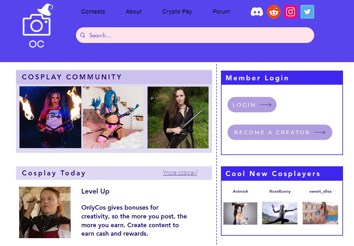 What do you think of the NEW front page of the OnlyCos website?

💙 Register &amp; Check it Out NOW >> onlycos.com