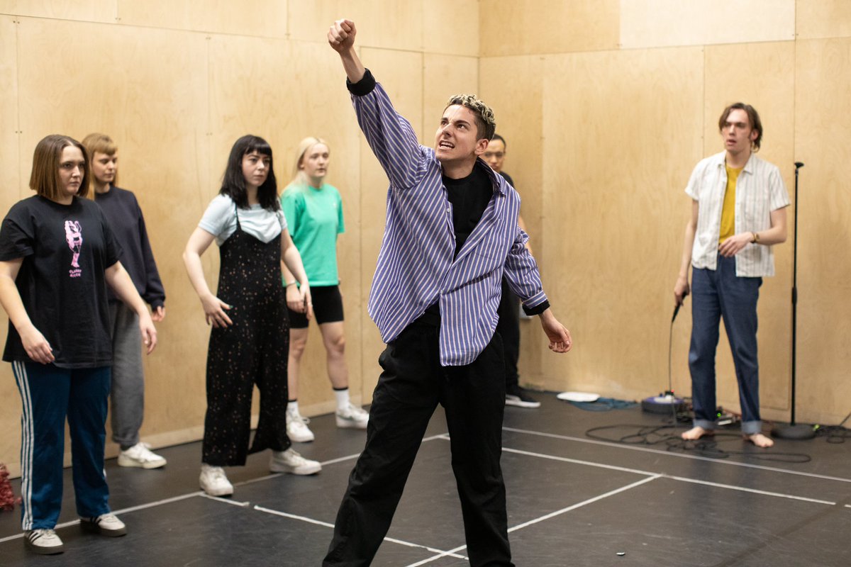 NYTofGB's tweet photo. 👀 First look inside the BAKKHAI rehearsal room

A Queer reimagining starring @NYTREPCOMPANY

From a new version by Anne Carson  Adapted and Directed by Maisie Newman 

🎟️ PWYD / £15 
https://t.co/GSocmpstWM 
📸 @aliwrightphoto https://t.co/xbNsunu6fD