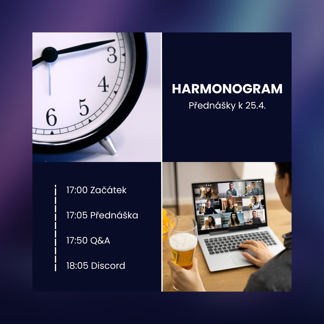 Těšíme se na dnešní vysílání! 🎉

V 17:00 hodin na LinkedInu, Twitchi, YouTube nebo Facebooku.💜

#NavIT