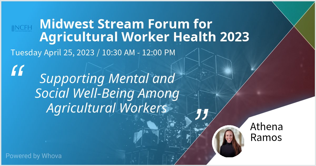 athenakramos's tweet photo. Giving a talk at Midwest Stream Forum for Agricultural Worker Health 2023 in Austin, TX on Supporting Mental and Social Well-Being Among Agricultural Workers. #MidwestSF23 #AgWorkerAccess #FWChampion @farm_stress @unmccoph @unmccrhd https://t.co/NcBFSIPP1m
