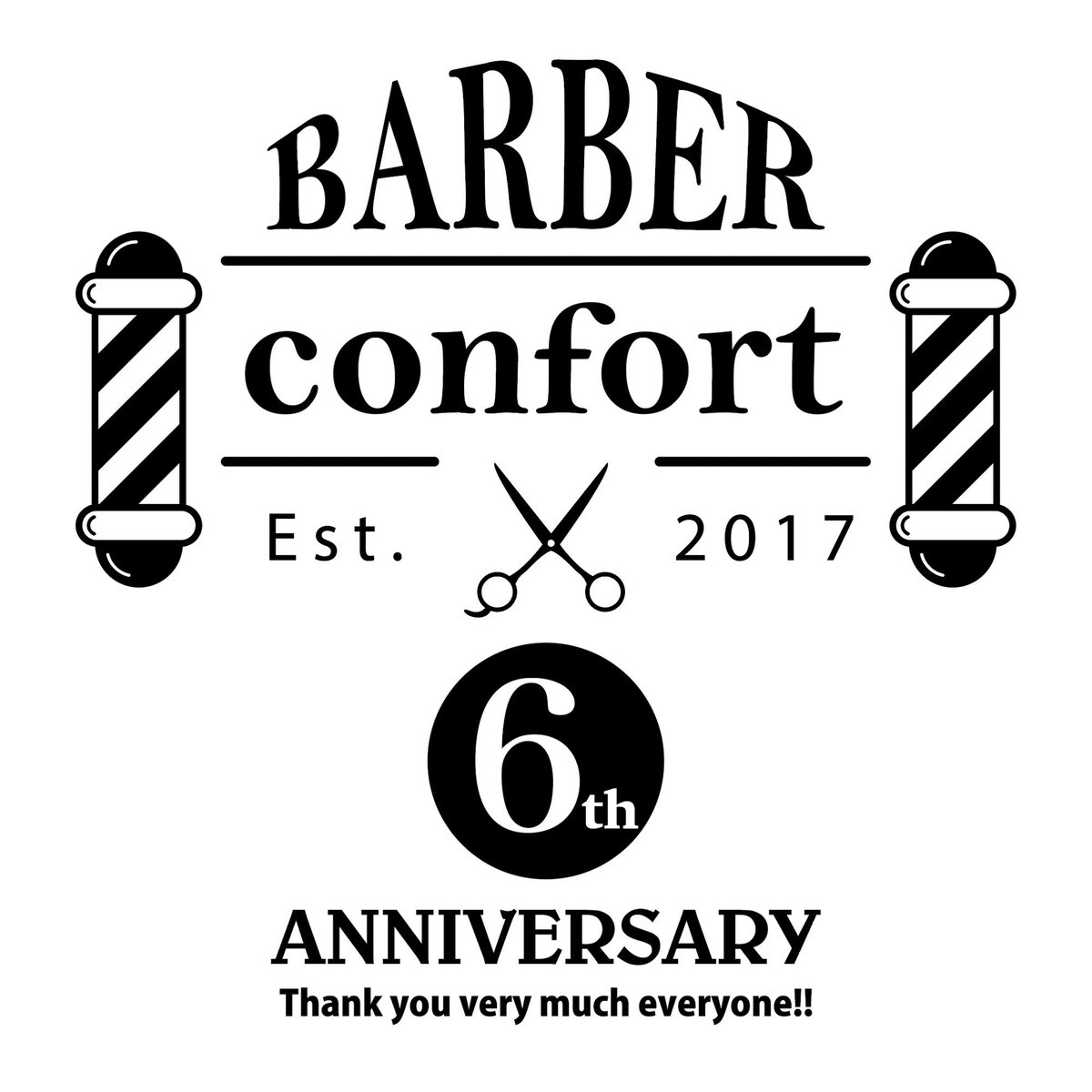 Hood0213's tweet photo. 連日のご来店ありがとうございます🙇‍♂️✂︎

当店は今月で6周年を迎えることとなりました。
これも皆様のご愛顧の賜物と心より感謝申し上げます。
引き続き、変わらぬお引き立てを賜りますよう心よりお願い致します。
#barberconfort #床屋 #宮城 #仙台 #仙南 #柴田町 #槻木 #船岡 #岩沼 #角田 https://t.co/dC2pR8fGBM