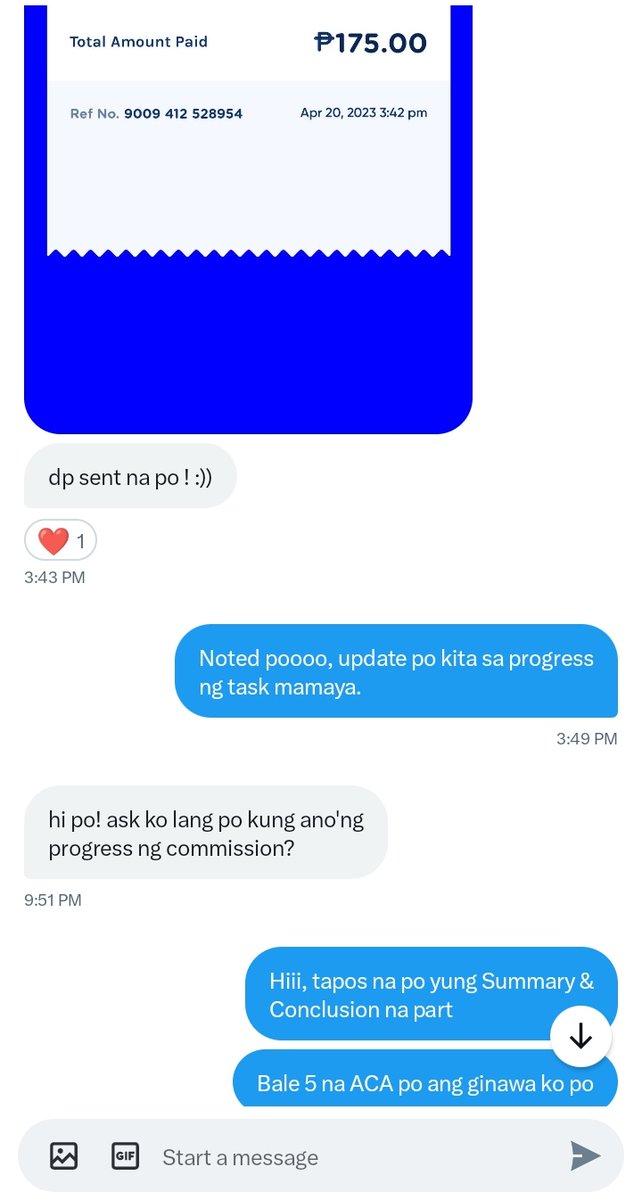 commsbymarin's tweet photo. Client: New 

➣ Task: Alternative Course of Action and Conclusion part of Case Study
     ⤿ Price: 350 (fixed rate) + 25 (rf)

✄ ─────────────

⎙: #MarinTransparency 
➲ Date of Transaction: [ 04/21/23 ]
⇢ ˗ˏˋ LF CLIENT https://t.co/smAuN3AXqB