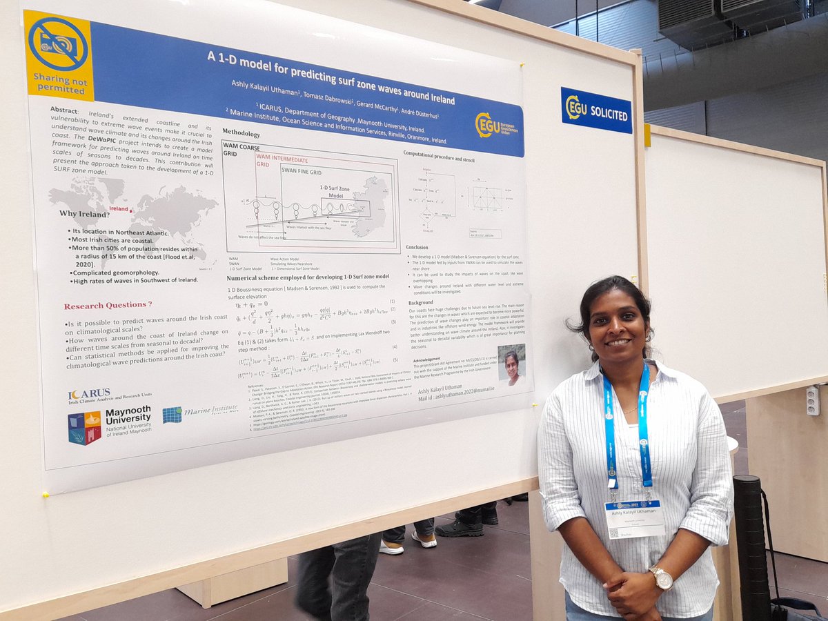 A4: Aigéin, Aeráid, & athrú Atlantaigh (@a_ceathair) on Twitter photo Ashley will be presenting a poster session OS2.2 on A 1D model for predicting surf zone waves around Ireland at 8.30-10.15 HALL X5.340 #EGU23 #egu2023 <a href="/ICARUS_Maynooth/">ICARUS Maynooth</a> <a href="/Maynoothgeog/">Maynooth Geography</a> Ashley will be presenting a poster session OS2.2 on A 1D model for predicting surf zone waves around Ireland at 8.30-10.15 HALL X5.340 #EGU23 #egu2023 <a href="/ICARUS_Maynooth/">ICARUS Maynooth</a> <a href="/Maynoothgeog/">Maynooth Geography</a>