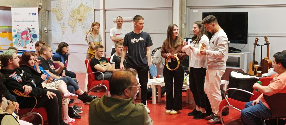 AtdYouth's tweet photo. Day 2 at #ATDYouth #StudySession to #LeaveNoYouthBehind is soon starting at @CoE_Youth European Youth Centre @strasbourg!
Will the delegations be ready to focus after a great 1st multicultural evening? We were lucky to discover the #BaGame by orcadians: https://t.co/P3wZpUApN7 https://t.co/waDSaMnL8W
