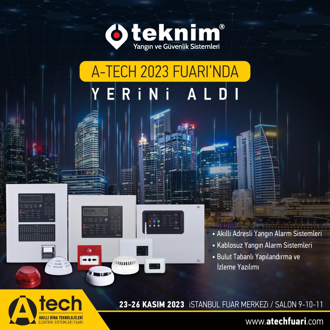 atechfuari's tweet photo. Teknim A-Tech 2023 Fuarı'nda Yerini Aldı. #elektrik #electric #akıllıev #smarthome #jeneratör #generator #elektronik #electronics #güvenlik #security #asansör #elevator #kablo #cable #binaotomasyonu #buildingautomation #yapı #building #yapıtesisat #atechfuari https://t.co/WM7Qy9pw3Q